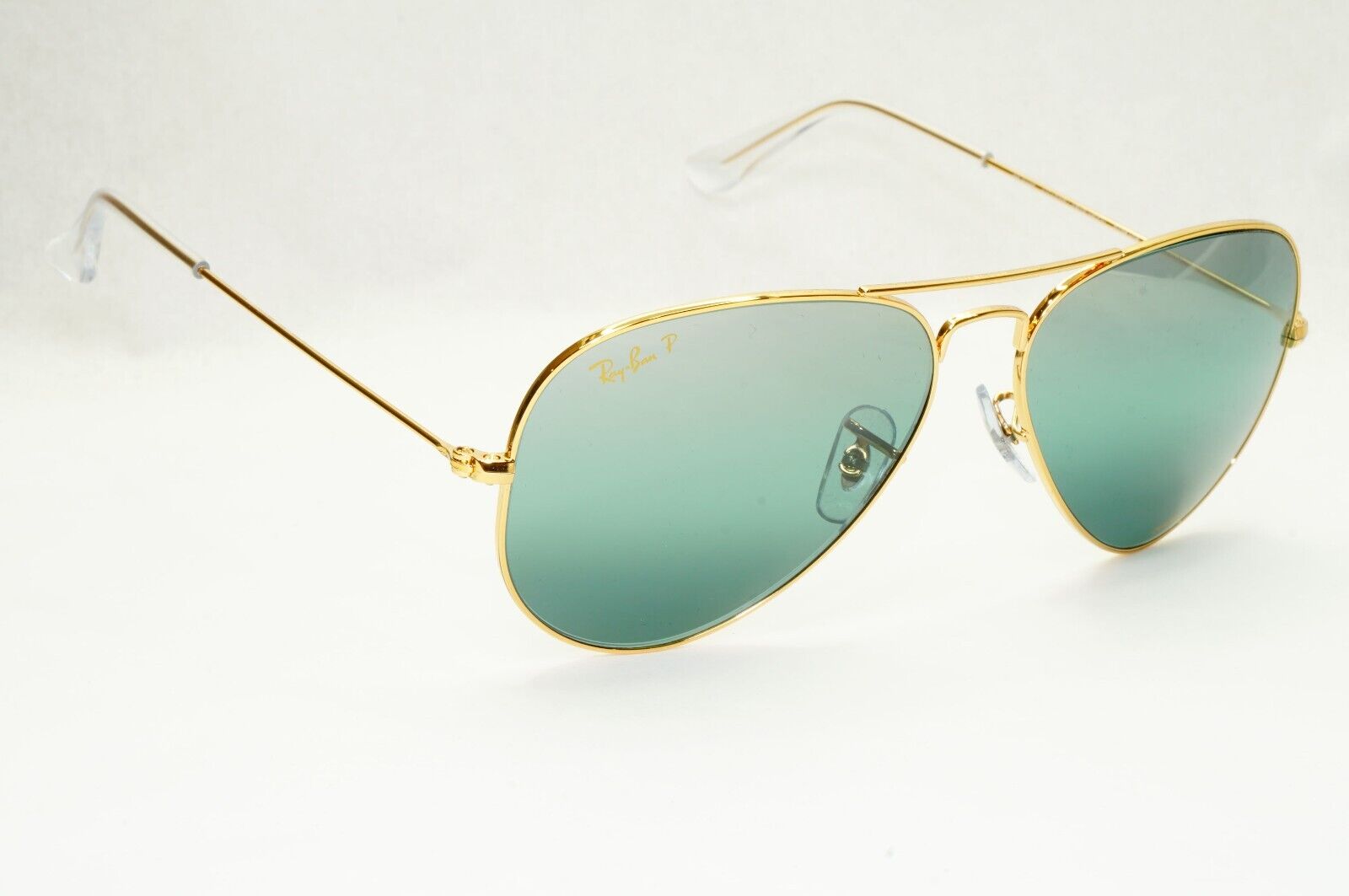 Ray-Ban Sunglasses Aviator Polarised Chromance Gold Green RB 3025 9196/G6 58mm