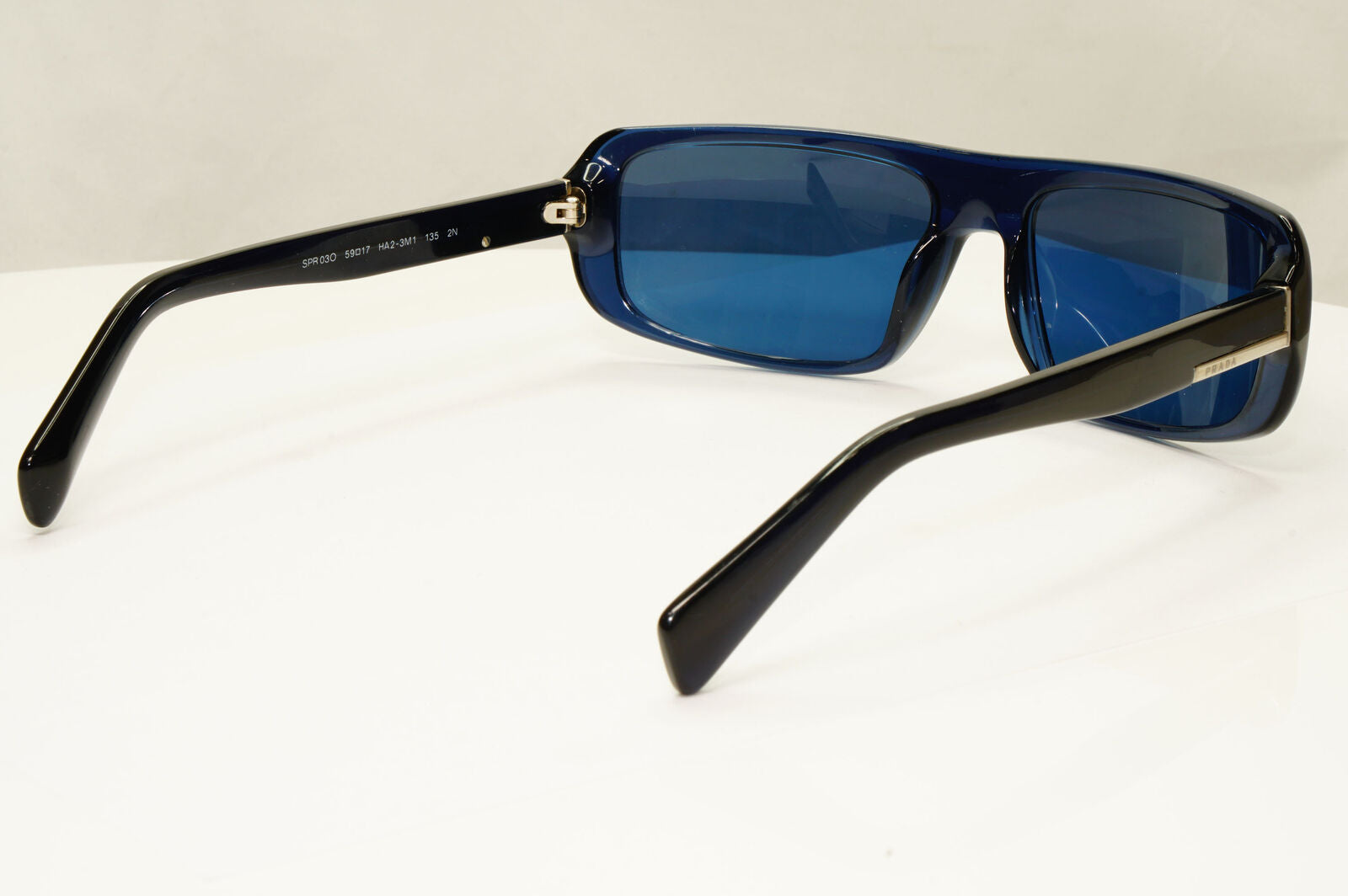 Prada 2011 Blue Sunglasses Rectangle Mens Fashion Rare PR03OS SPR 03O HA2-3M1