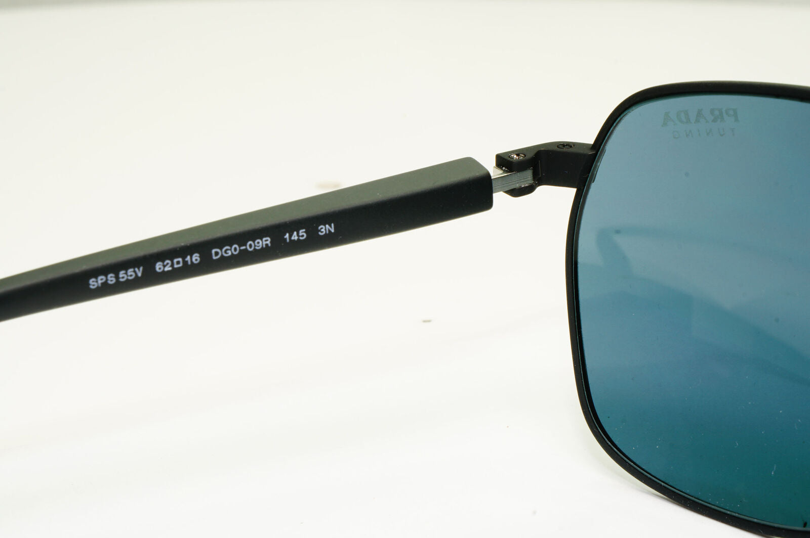 Prada Tuning Blue Sunglasses Black Red Stripe Pilot PS55VS SPS 55V DG0-09R