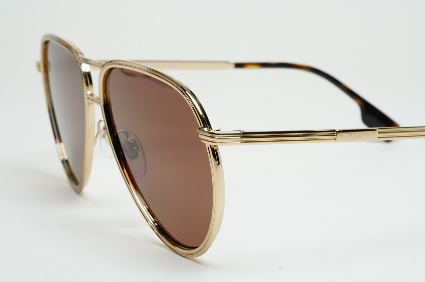 Burberry Sunglasses Scott Gold Metal Pilot Brown BE 3135 1109/73 59mm