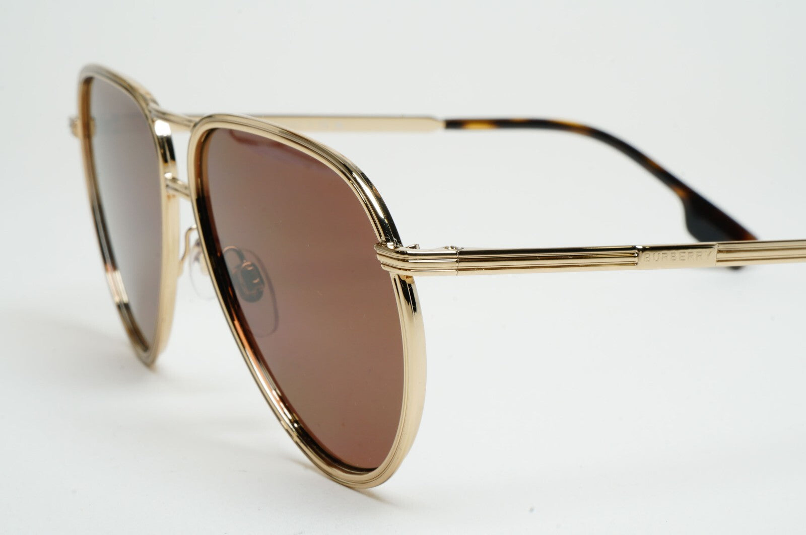 Burberry Sunglasses Scott Gold Metal Pilot Brown BE 3135 1109/73 59mm
