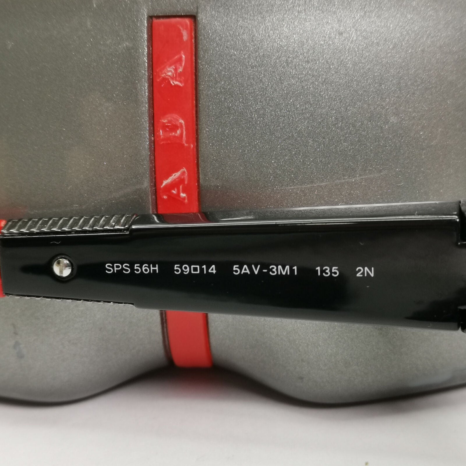 Prada 2006 Sunglasses Vintage Pilot Black Red PS56HS SPS 56H 5AV-3M1 290323