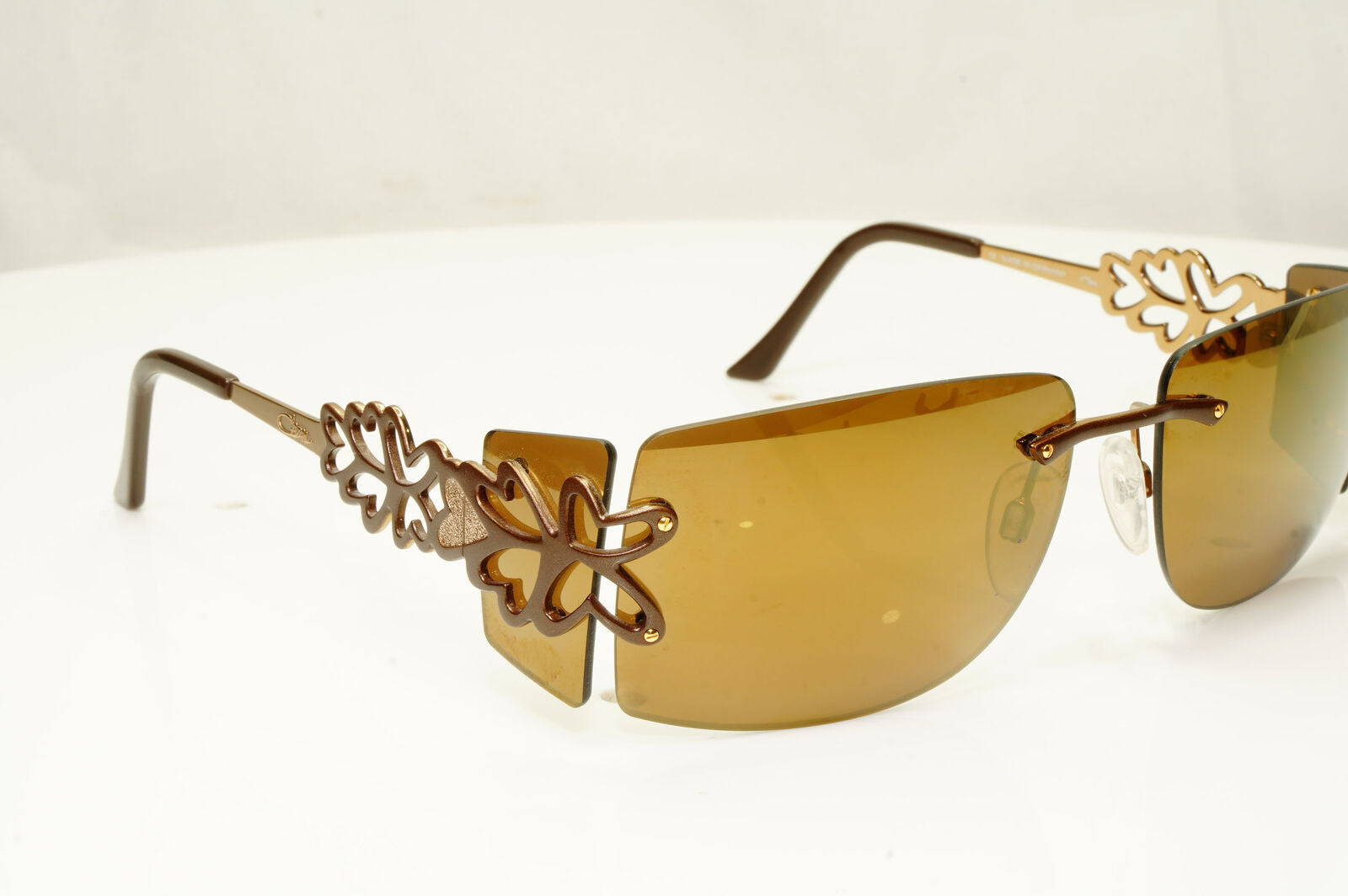 Cazal Sunglasses Vintage Brown Gold Rimless Metal MOD 9045 002 010122