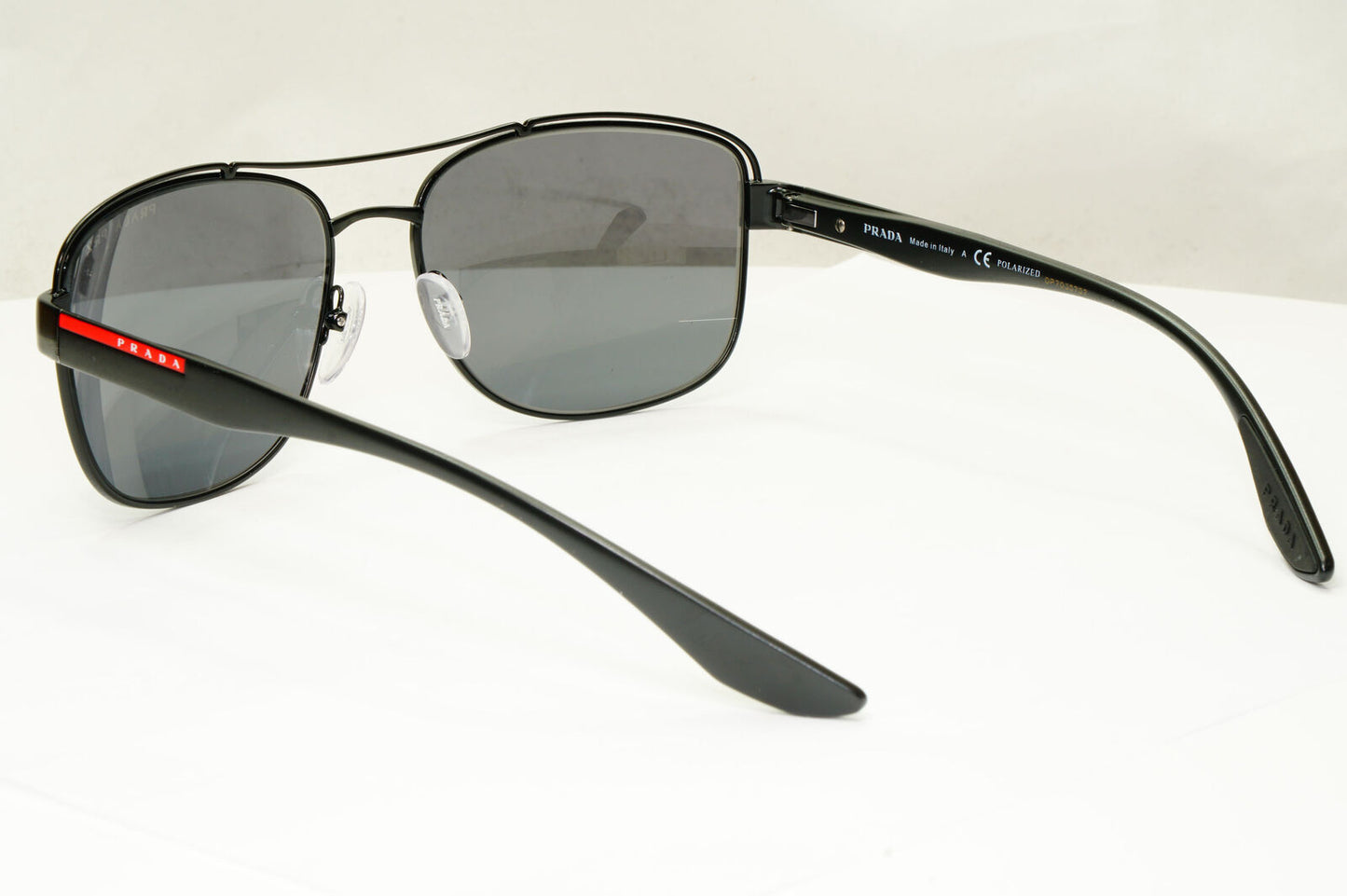 Prada Polarised Sunglasses Black Grey Pilot Metal PS57VS SPS 57V 1BO-02G