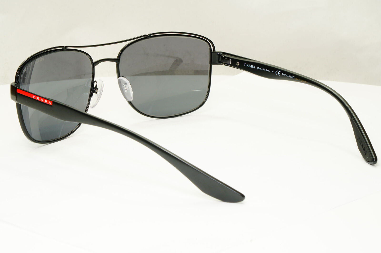 Prada Polarised Sunglasses Black Grey Pilot Metal PS57VS SPS 57V 1BO-02G