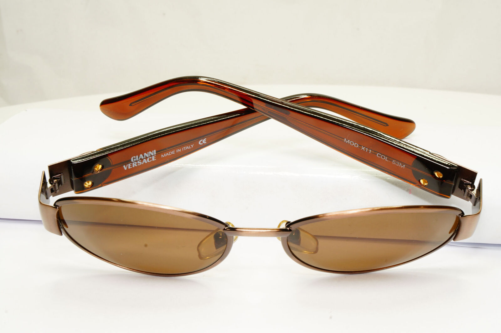 Authentic Gianni Versace Mens Vintage Sunglasses Brown MOD X11 COL 53M 35958
