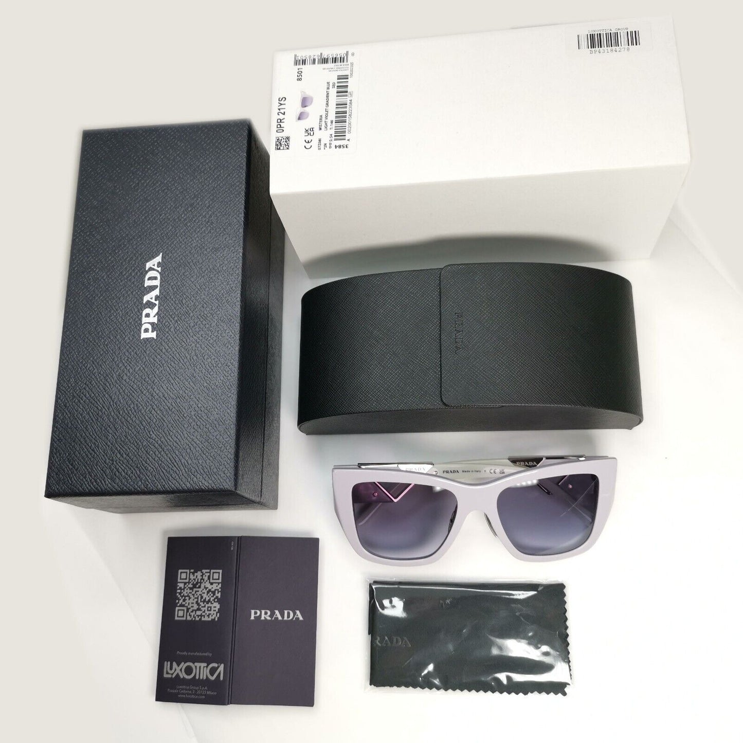Prada Sunglasses Wisteria Violet Pale Gradient Blue PR21YS SPR 21Y 07Z-08I 54mm