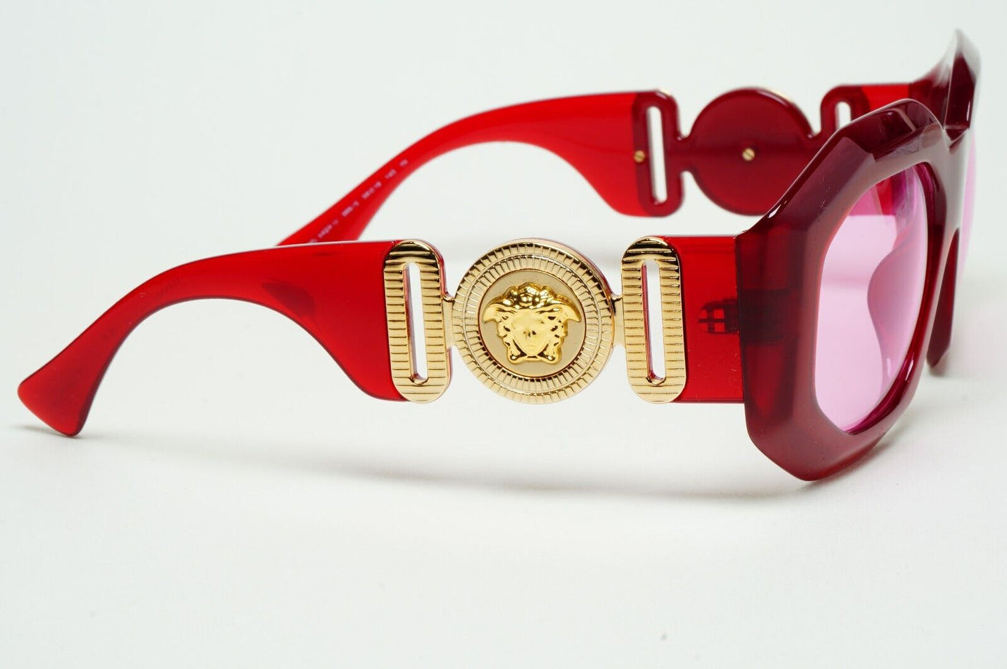 Versace Sunglasses Oversized Medusa Biggie Red Fuchsia MOD VE 4424-U 388/5