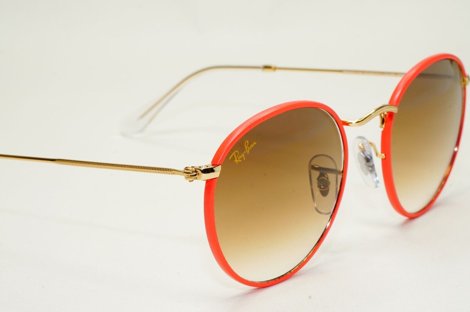 Ray-Ban Sunglasses Round Full Color Red Gold Brown Gradient RB 3447-J-M  9196/51