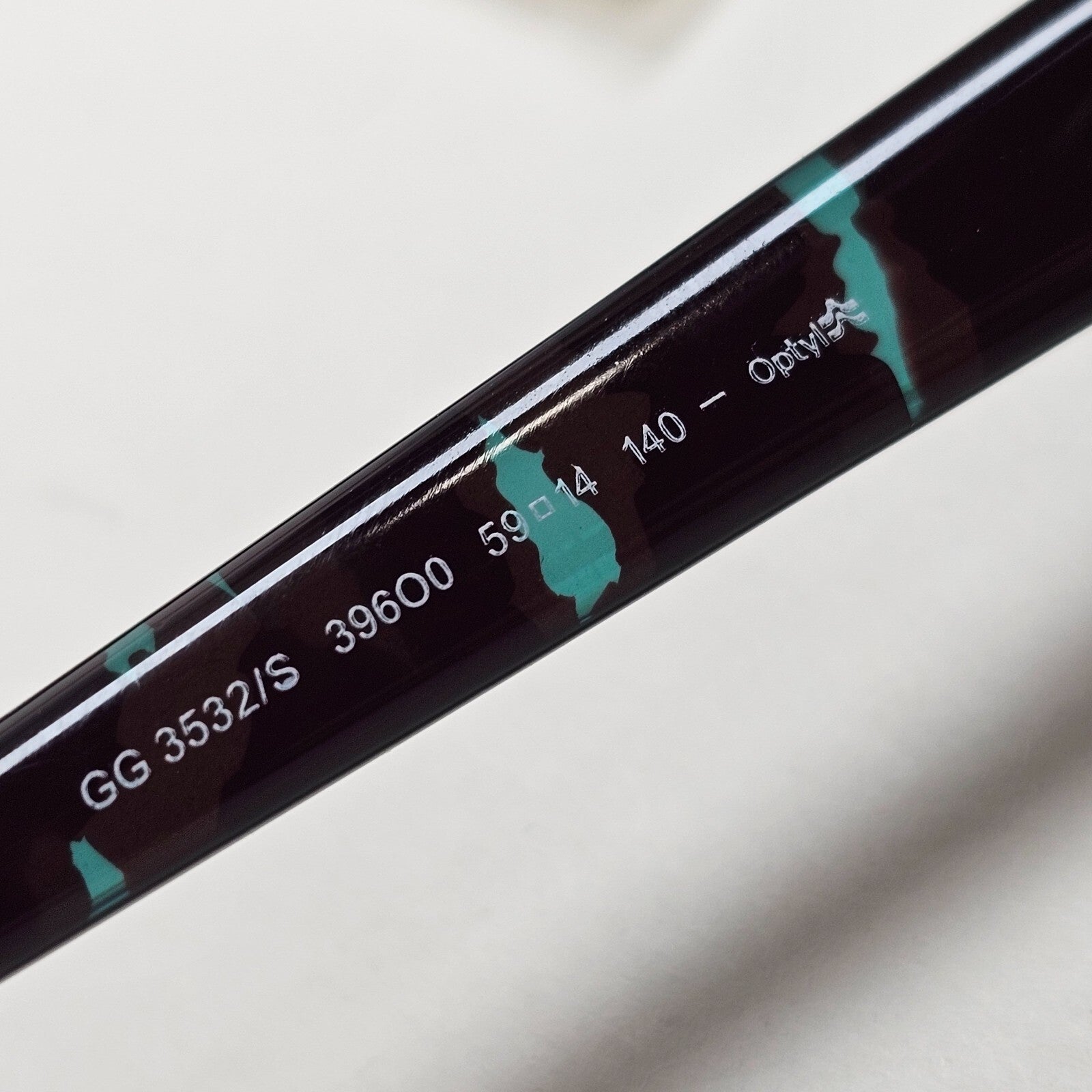 Gucci Sunglasses 2010 Vintage Unisex Turquoise Havana Grey GG 3532/S 396O0 59mm