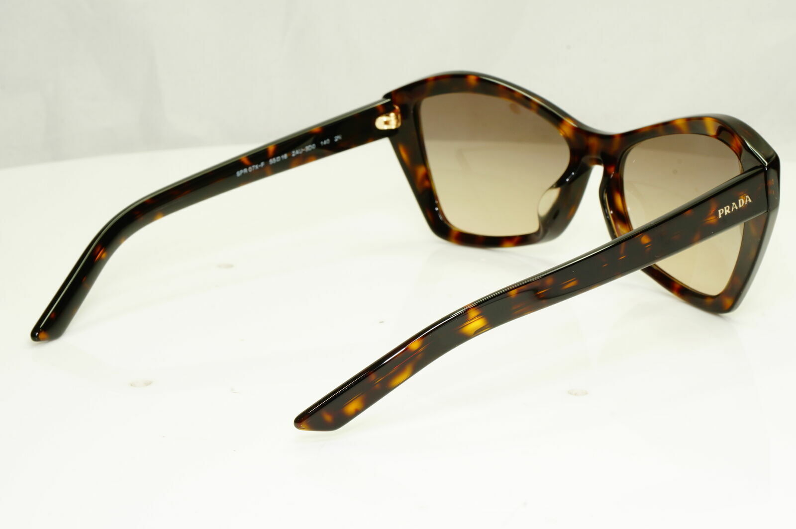 Prada Brown Tortoise Sunglasses Square Womens Gradient Havana SPR 07X F 2AU-3D0