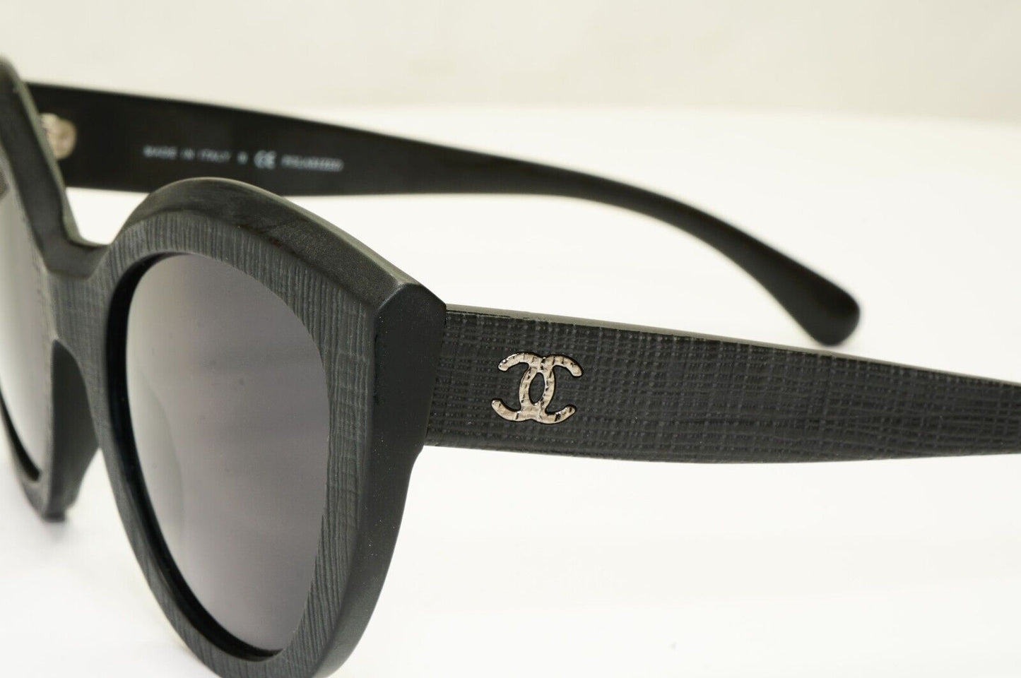 Chanel Sunglasses Matte Black Square Tweed Pattern 5331 c.501/S8 140124