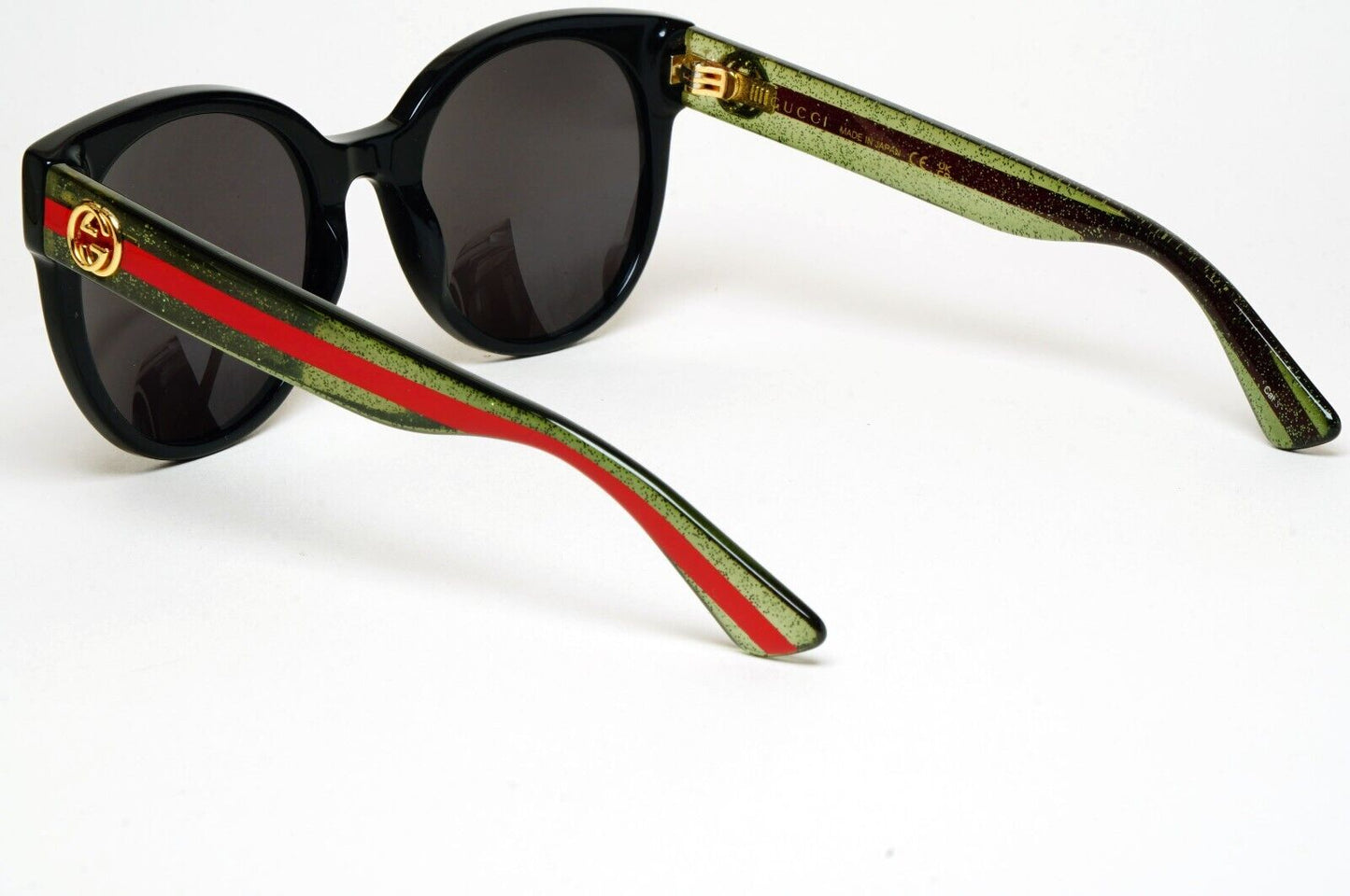 Gucci Sunglasses 2016 Black Green Red Stripe Square GG0035SN 002 54mm 220125