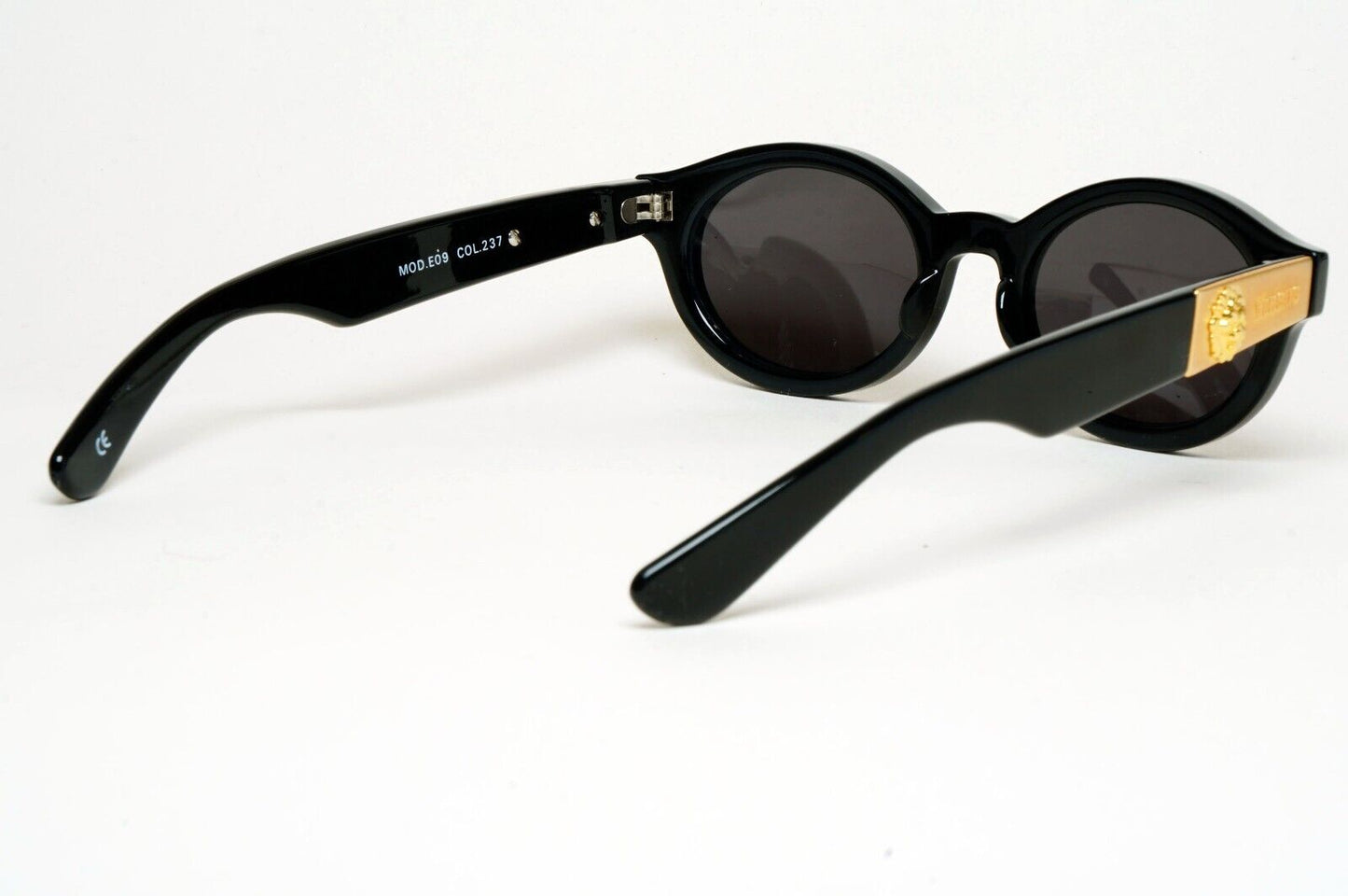 Versus Sunglasses 1996 by Gianni Versace Vintage Gold Lion Black MOD E09 COL 237