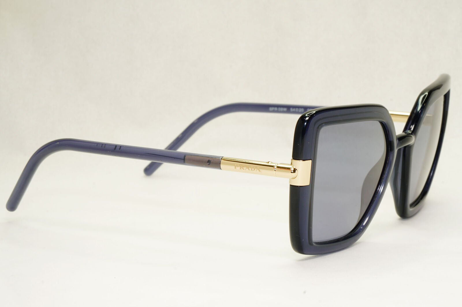 Prada Sunglasses Blue Crystal Square Gold Transparent PR09WS SPR 09W 06M-420