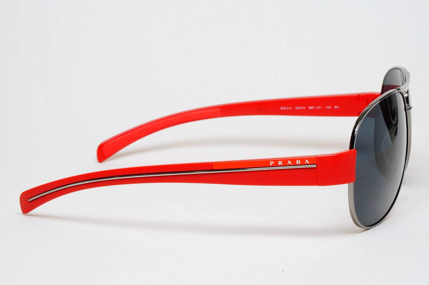 Prada Sunglasses 2010 Vintage Red Rossa Pilot PS51LS SPS 51L 6BF-1A1 62mm 070325
