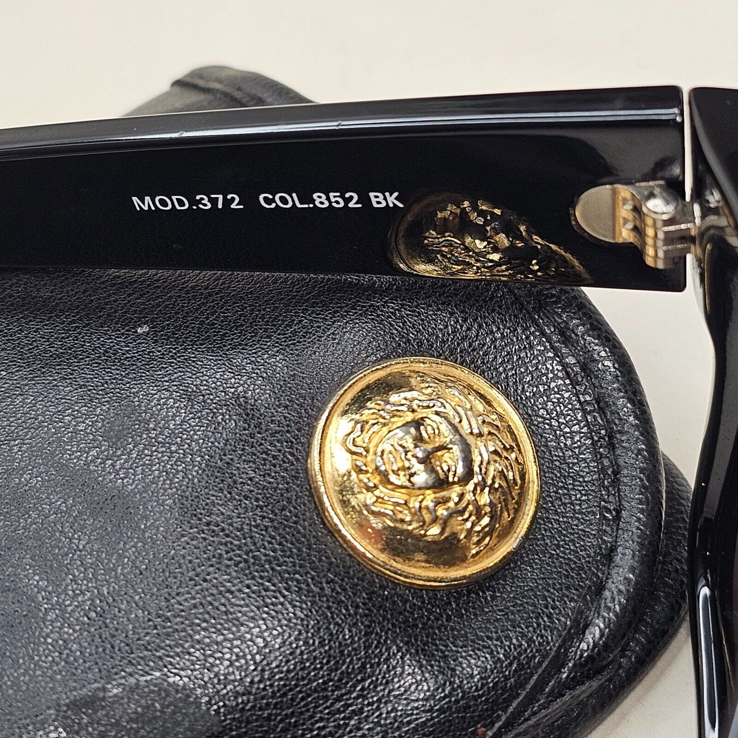 Gianni Versace Sunglasses 1993 Vintage Black Gold Medusa MOD 372 COL 852 091124