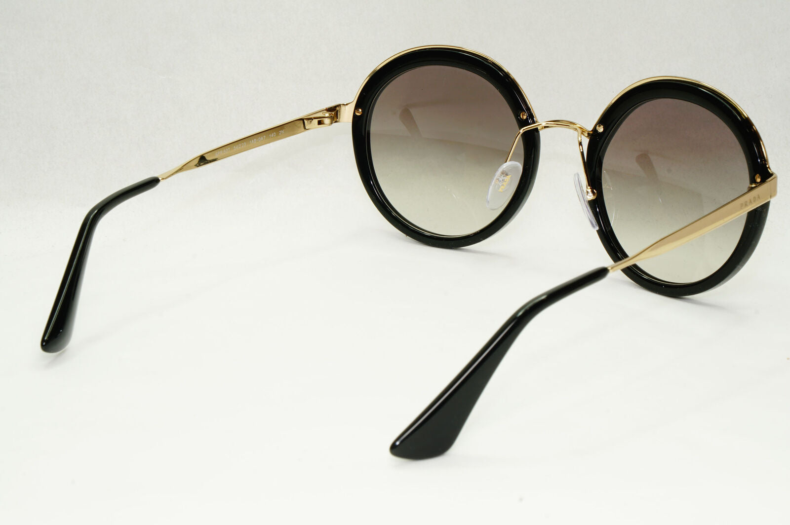 Prada Sunglasses Round Black Gold Grey Gradient PR50TS SPR 50T 1AB-0A7 54mm