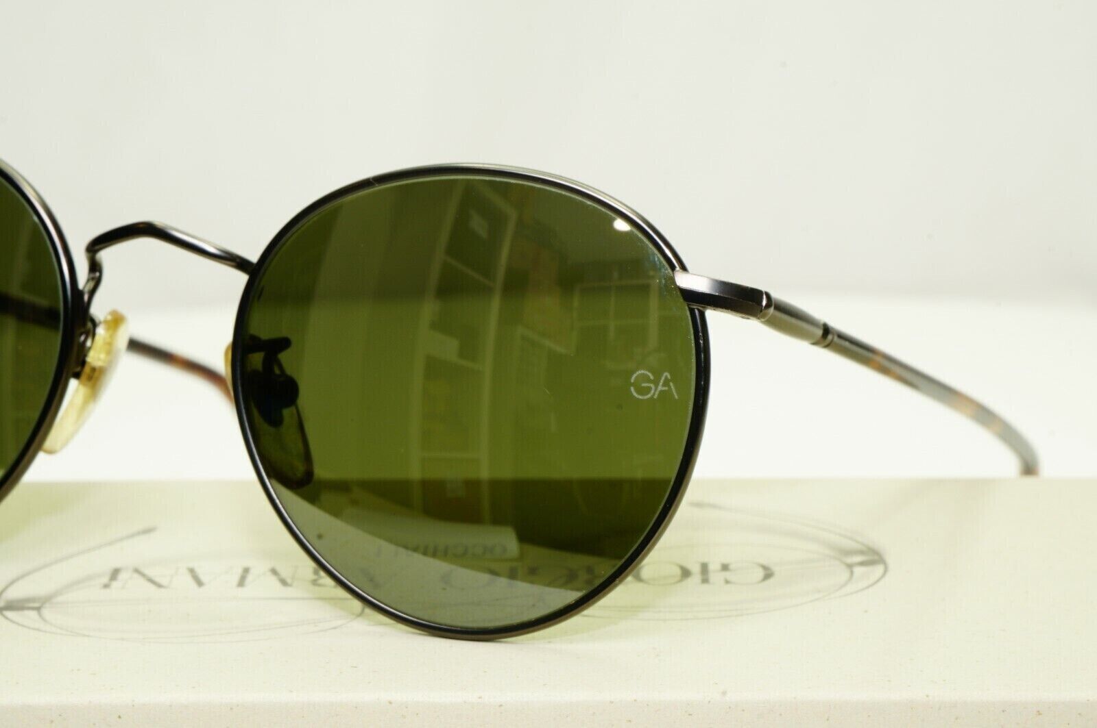 Giorgio Armani 1997 Vintage Sunglasses Gunmetal Green Mirror 639 905/36 51mm