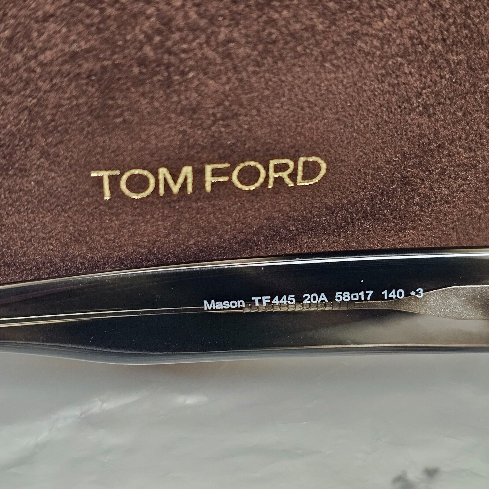 Tom Ford Sunglasses Mason Grey Brown Tortoise Square TF 445 FT0445 20A 58mm