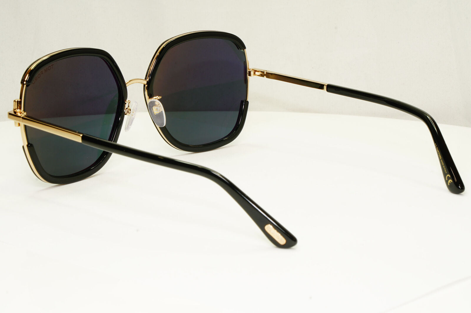 Authentic Tom Ford Womens Black Gold Oversized Large Sunglasses TF 809 K 01A