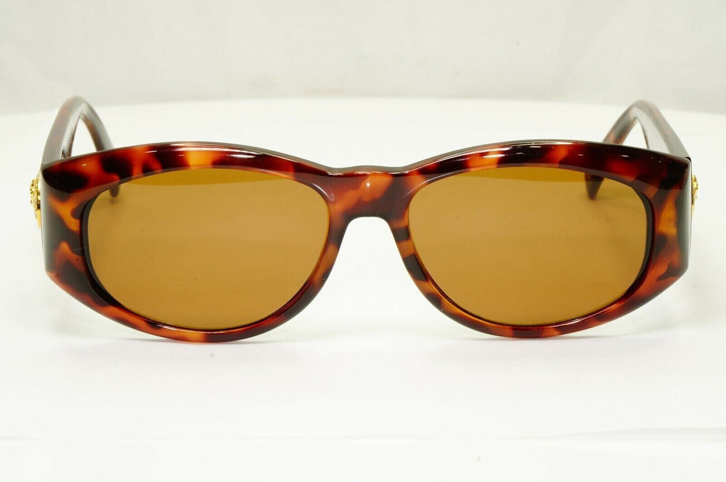 Gianni Versace 1996 Vintage Gold Medusa Biggie Sunglasses MOD 4V4/H COL 869