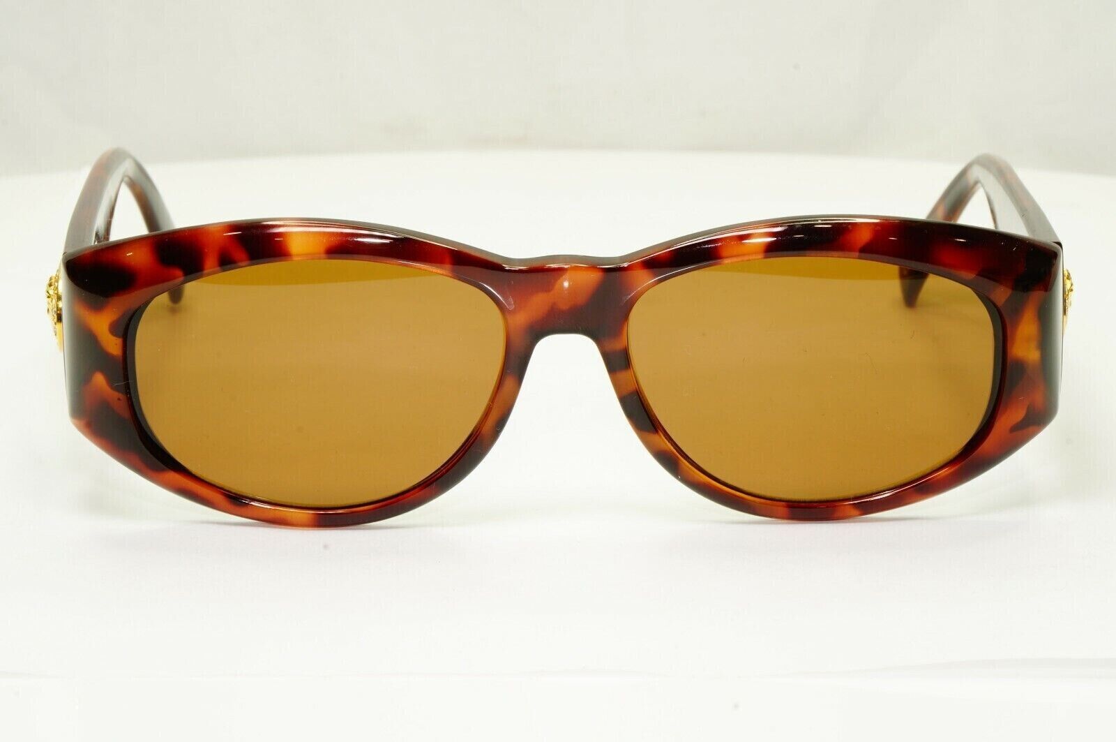 Gianni Versace 1996 Vintage Gold Medusa Biggie Sunglasses MOD 4V4/H COL 869