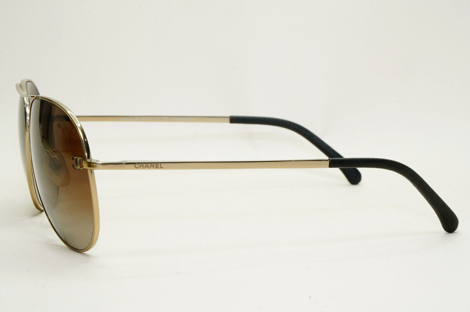 Chanel Sunglasses Polarized Titanium Gold Brown Pilot 4189-T-Q c.395/S9 091124