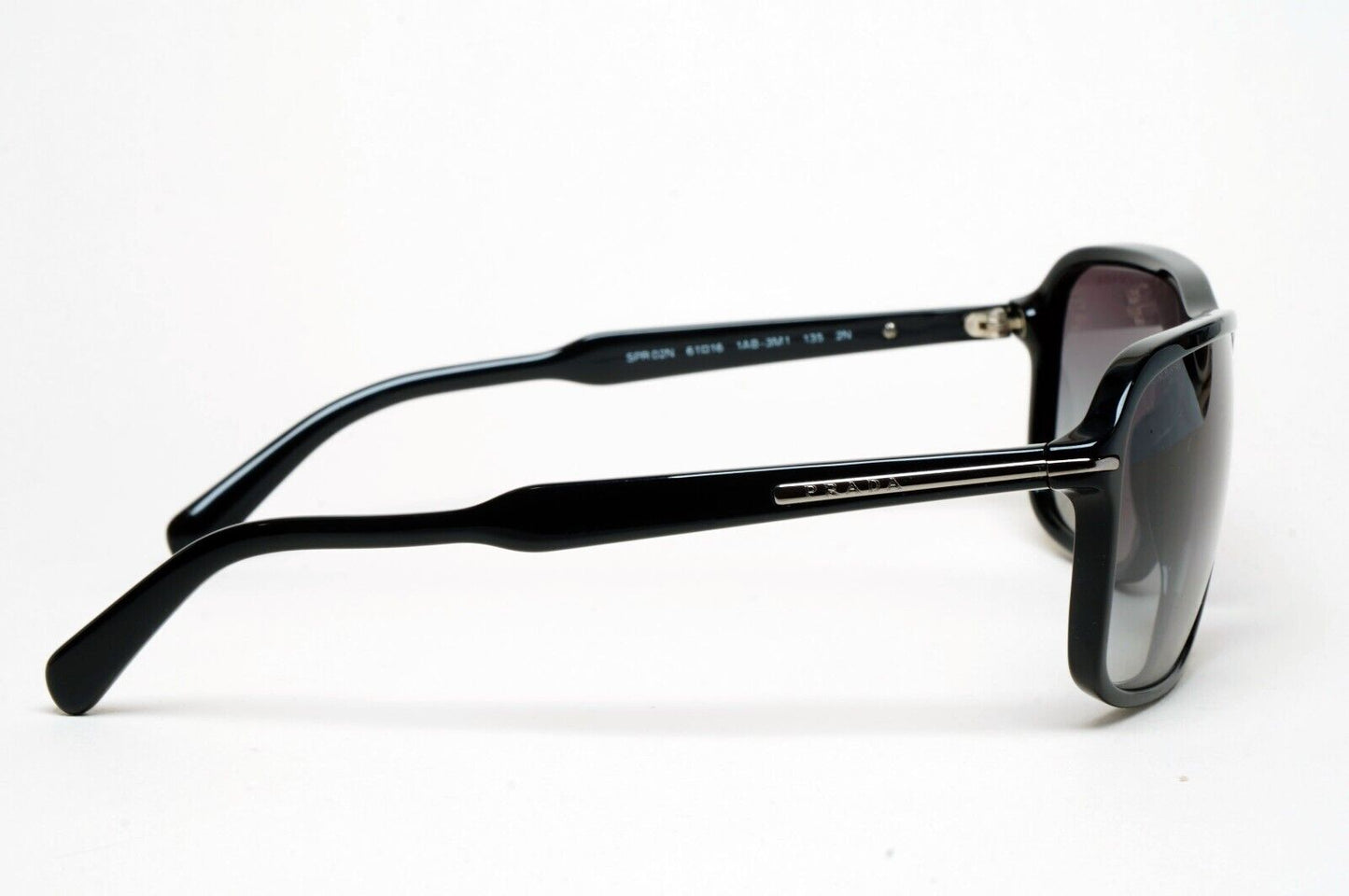 Prada Sunglasses 2011 Vintage Black Navigator Grey PR02NS SPR 02N 1AB-3M1 060125