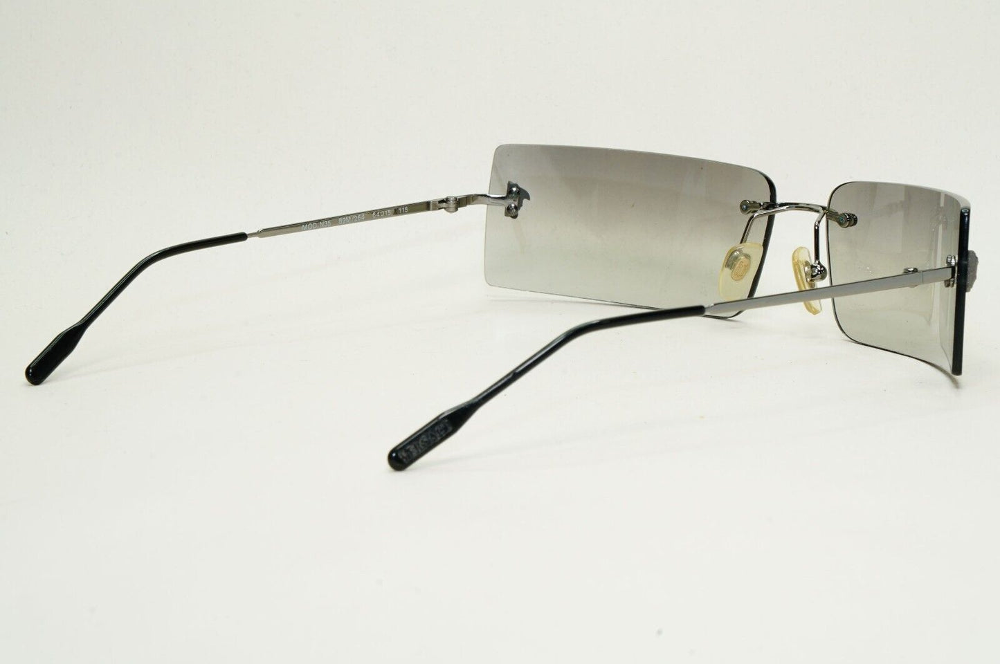 Versace Sunglasses 2002 Vintage Rimless Gunmetal Grey MOD N35 89M/264 270924