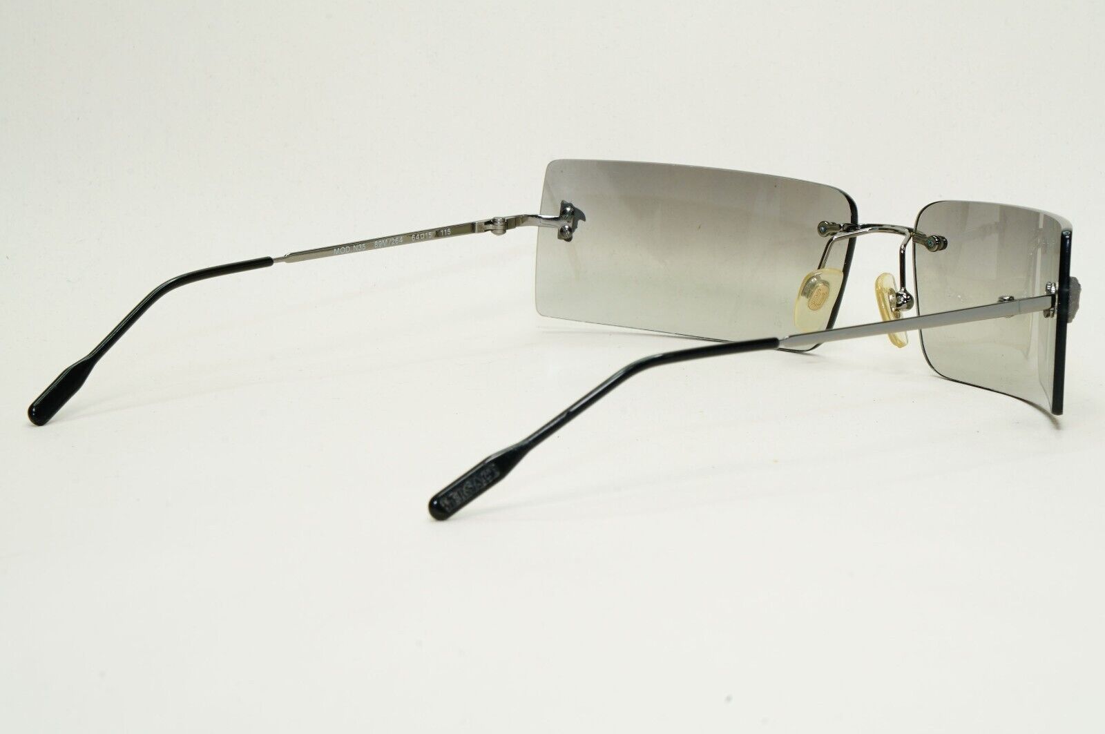 Versace Sunglasses 2002 Vintage Rimless Gunmetal Grey MOD N35 89M/264 270924