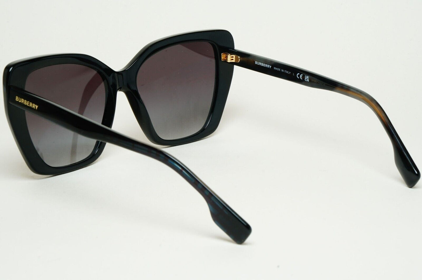 Burberry Sunglasses Tamsin Black Cat Eye Square Gradient BE 4366 3980/8G 55mm