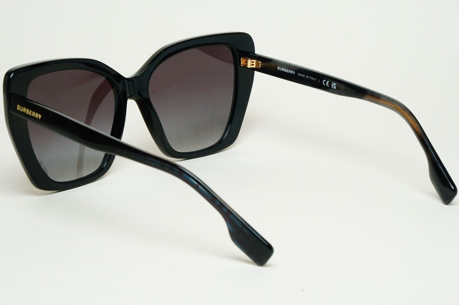 Burberry Sunglasses Tamsin Black Cat Eye Square Gradient BE 4366 3980/8G 55mm