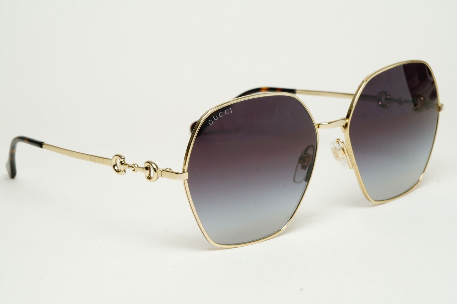 Gucci Sunglasses 2023 Hexagon Oversized Gold Grey Gradient GG1335S 001 170125