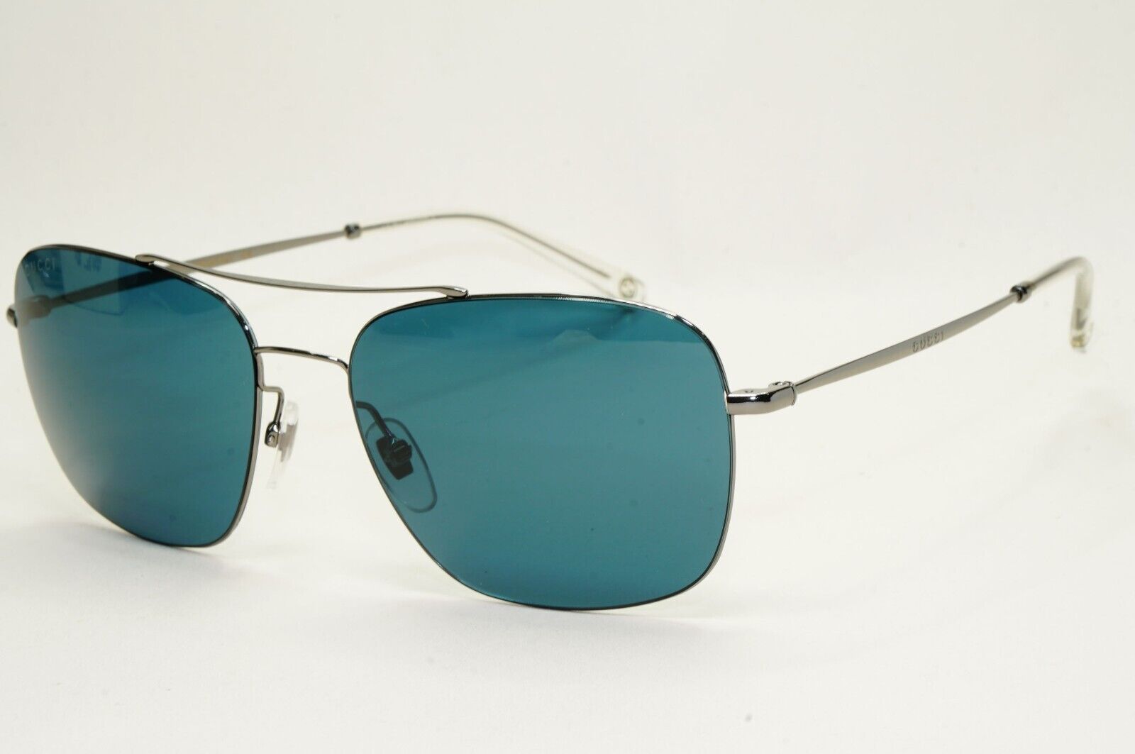 Gucci Sunglasses 2019 Ultralight Pilot Gunmetal Blue Teal GG 0503S 004 011124