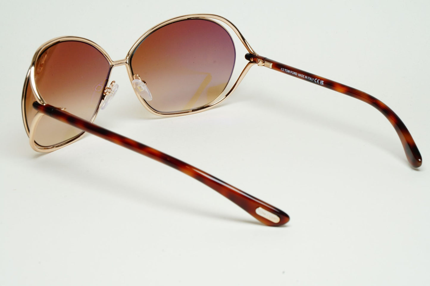 Tom Ford Sunglasses Carla Gold Tortoise Brown Gradient FT0157 TF 157 28F