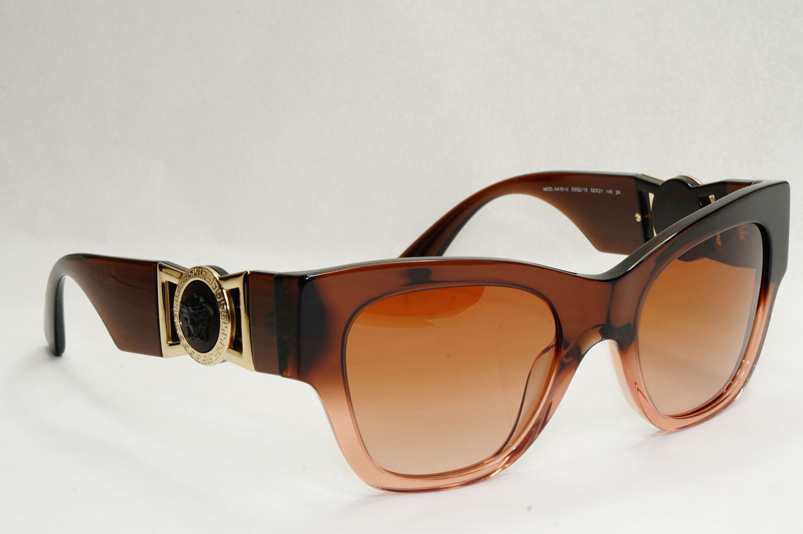 Versace Sunglasses Brown Gold Medus Square Transparent MOD VE 4415-U 5332/13