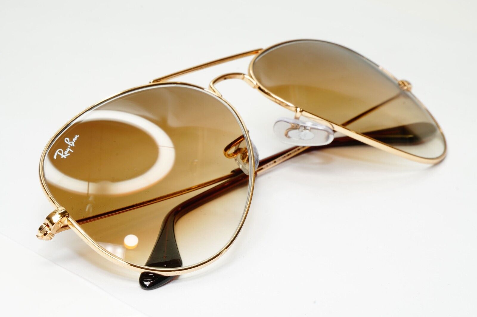 Ray-Ban Sunglasses Aviator Gold Brown Gradient Pilot Metal RB 3025 001/51 58mm