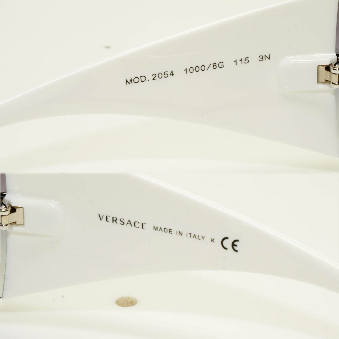 Authentic Versace Sunglasses White Shield Mens Womens Visor Ski 2054 1000/8G