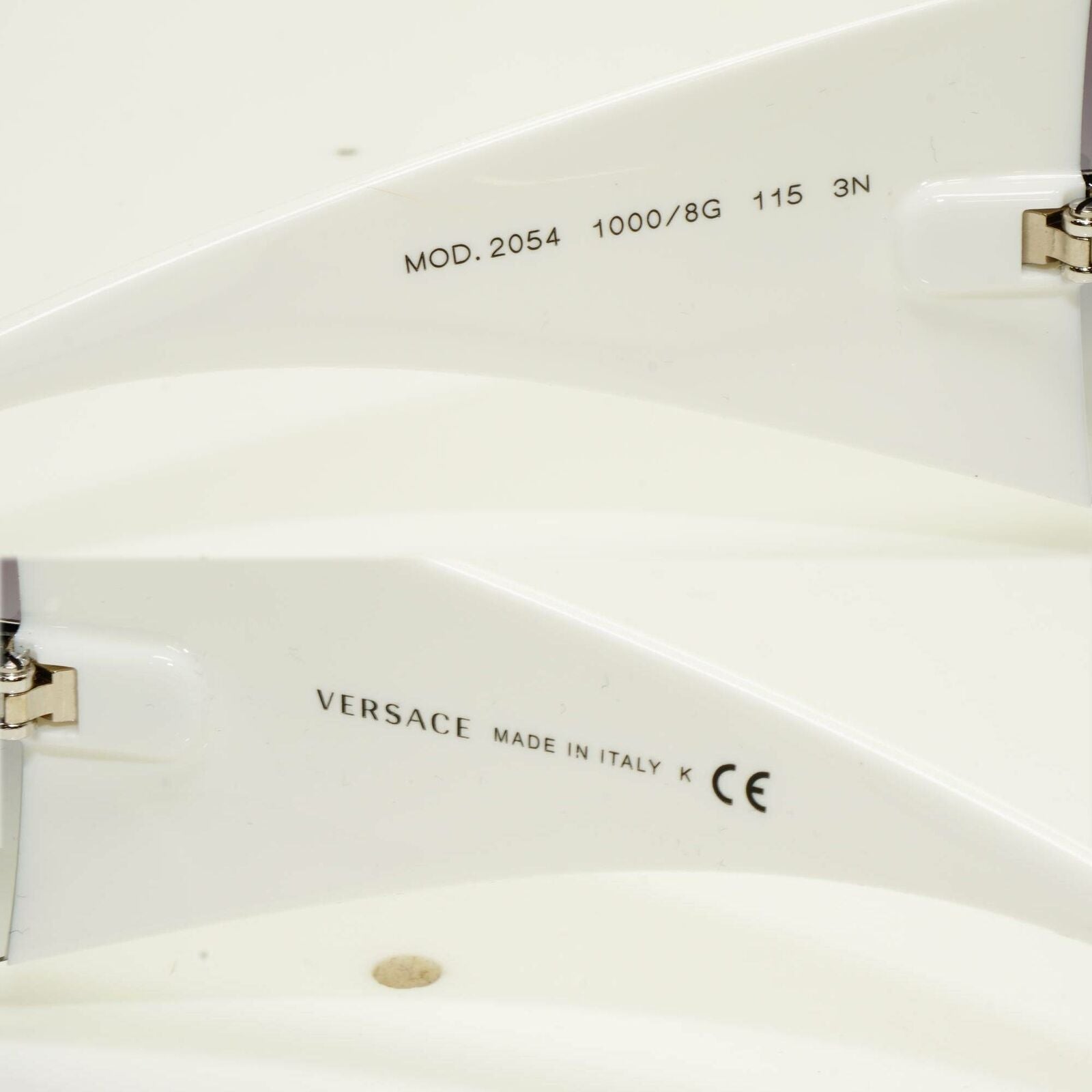 Authentic Versace Sunglasses White Shield Mens Womens Visor Ski 2054 1000/8G