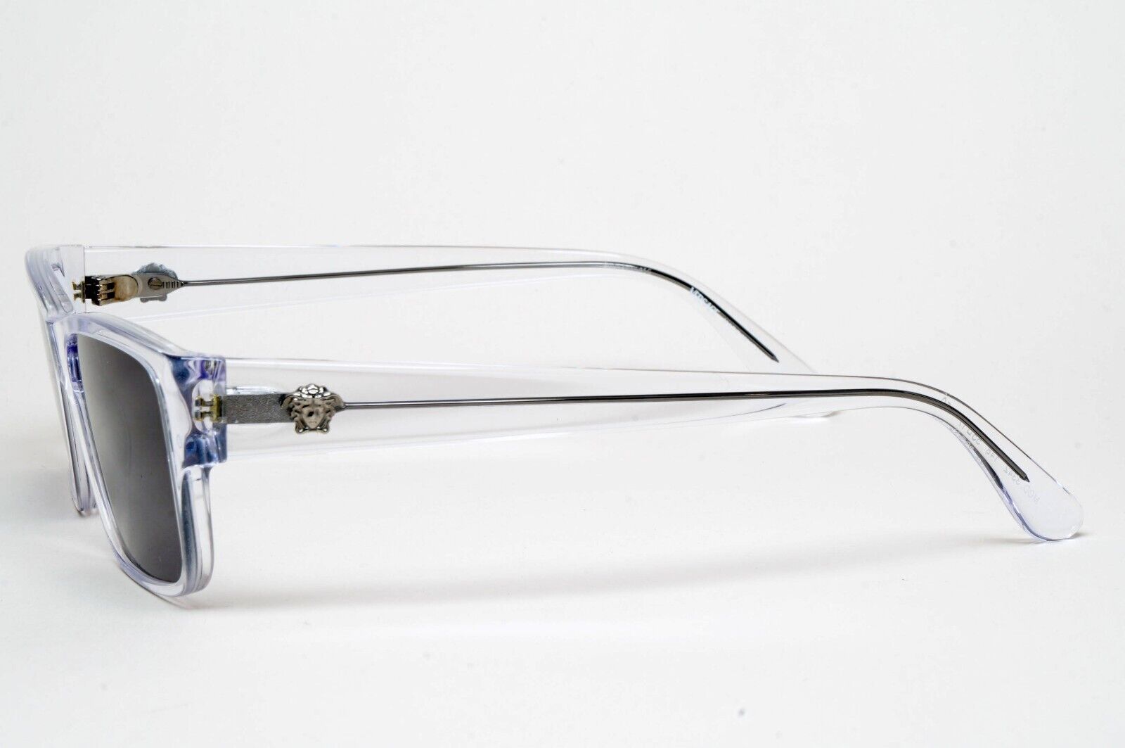 Versace Sunglasses Black Crystal Transparent Medusa Square MOD VE 3342 148 55mm