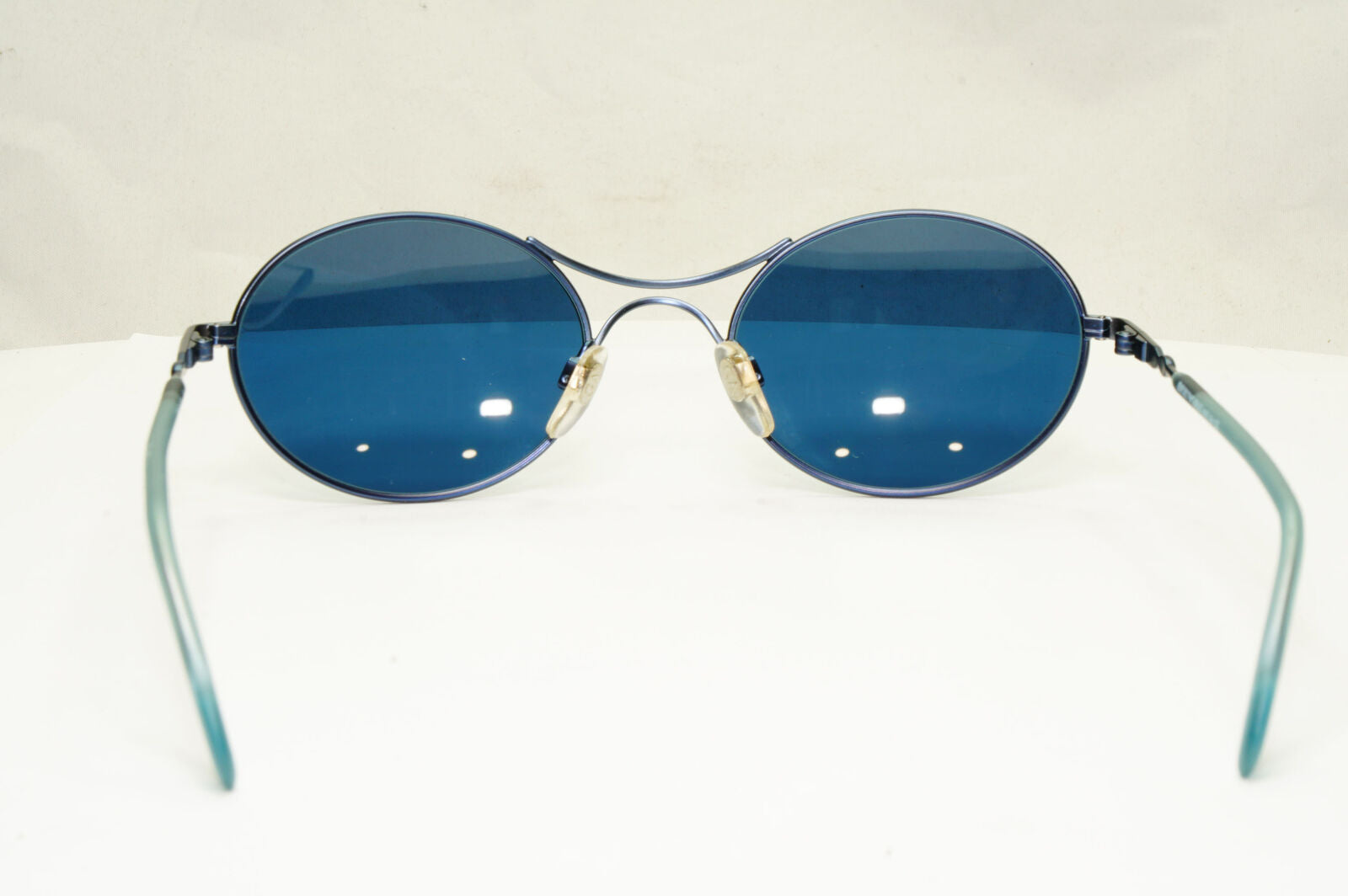 Emporio Armani 1997 Vintage Sunglasses Mens Womens Oval Blue Eagle 071-S 1046
