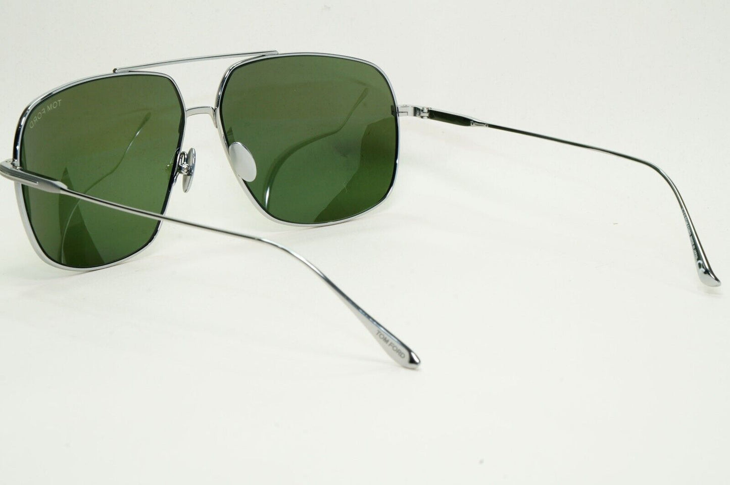 Tom Ford Sunglasses John-02 Titanium Silver Palladium Green FT0746 TF 746 16N