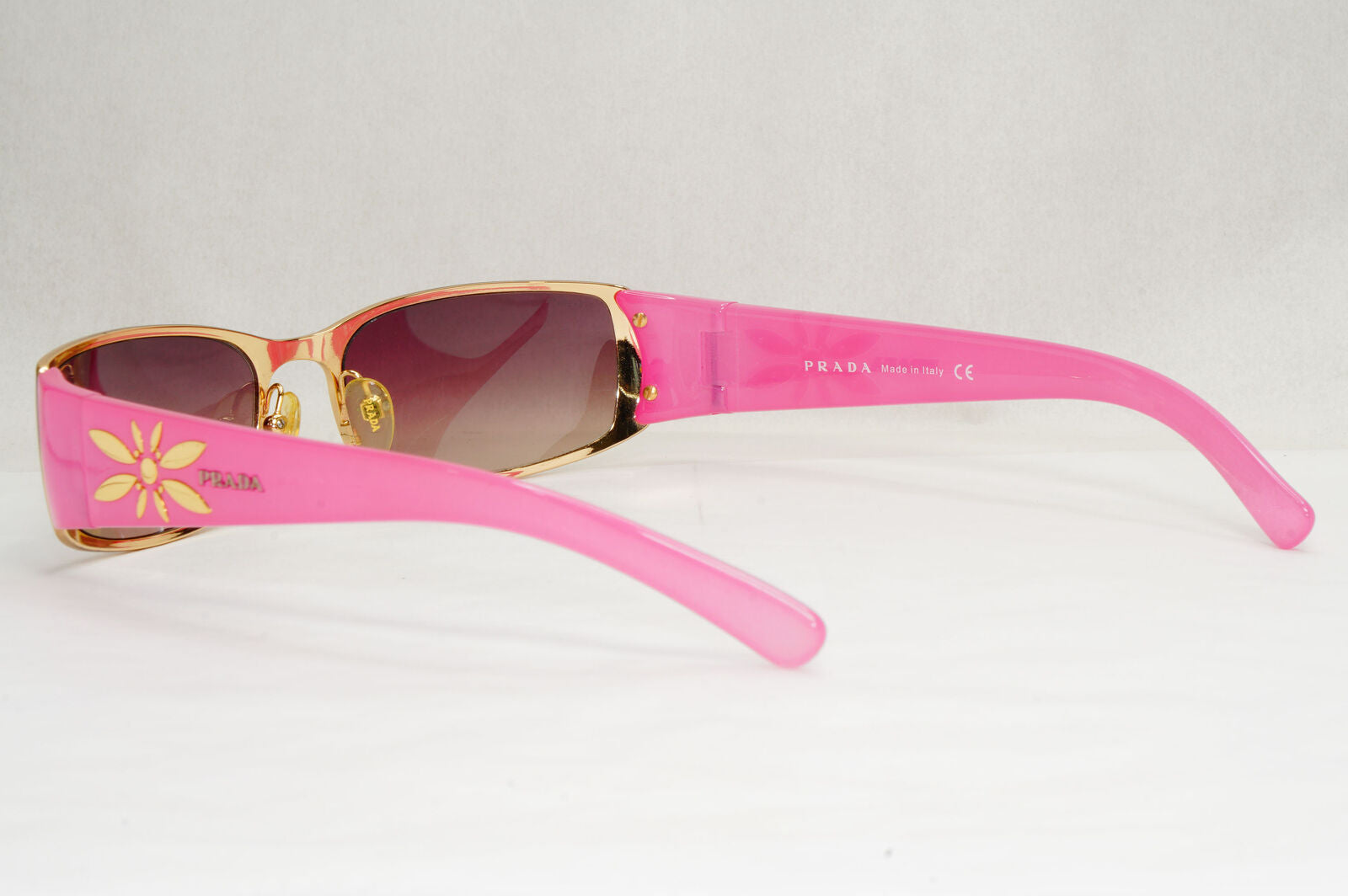 Prada Sunglasses 2006 Vintage Pink Gold Rectangle PR55GS SPR 55G 5AK-6S1 180124
