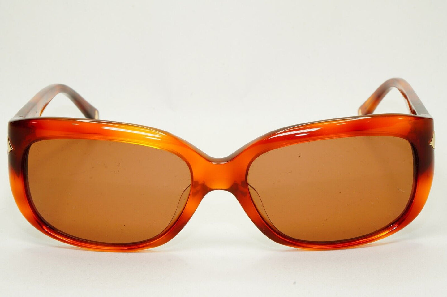 Moschino Sunglasses 2005 Vintage Brown Tortoise Gold Arrows MO570 03 101124