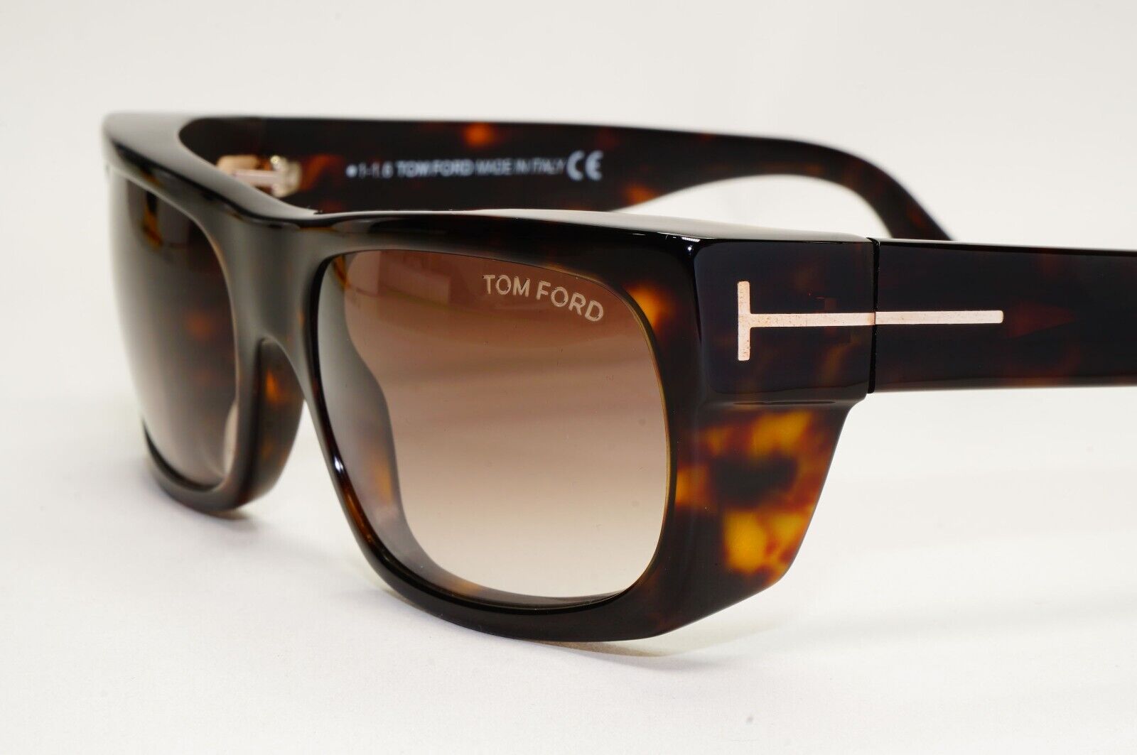 Tom Ford Sunglasses Toby Dark Brown Gradient Square Acetate FT0440 TF 440 52K