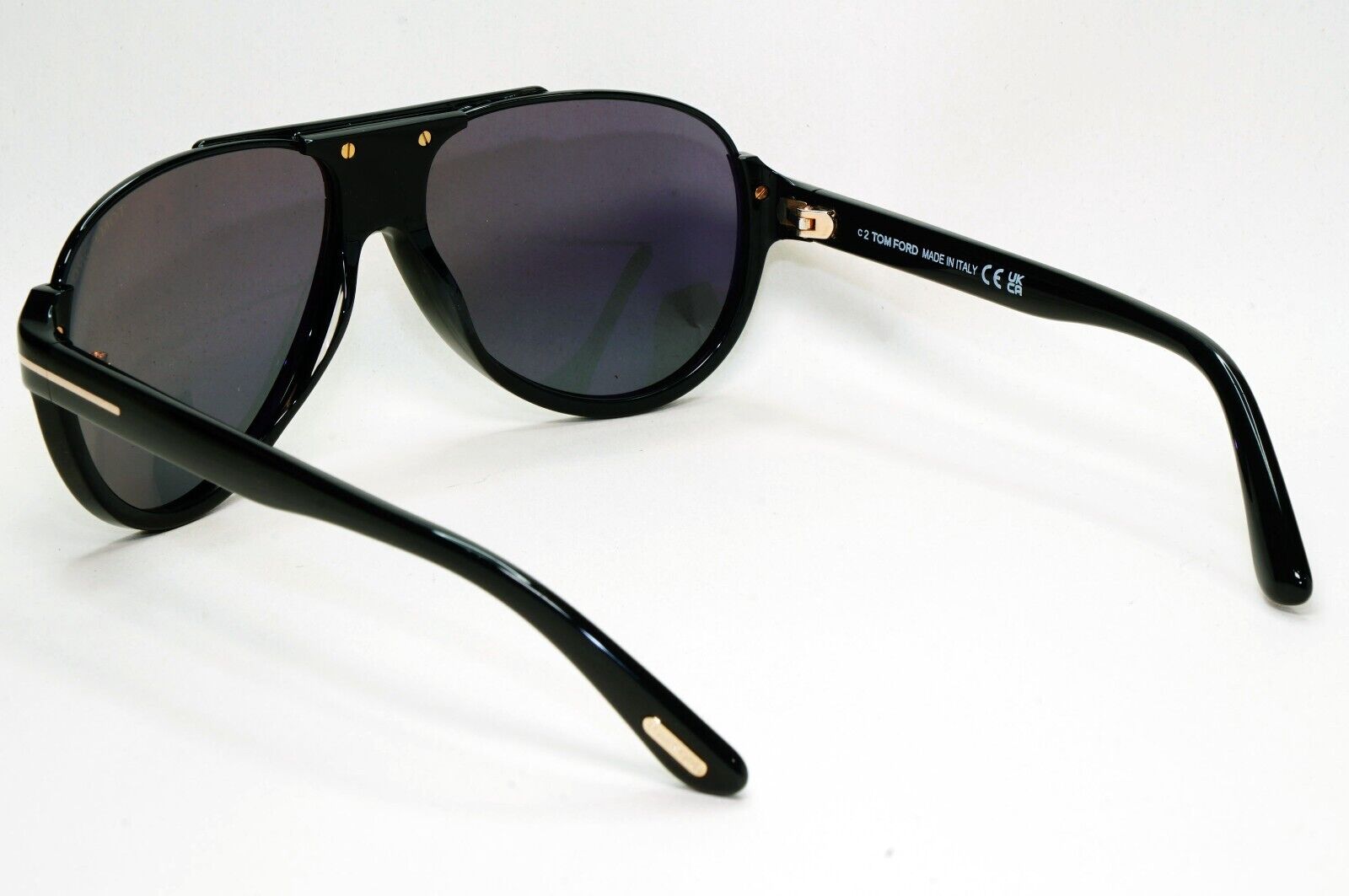 Tom Ford Sunglasses Polarised Black Pilot Gold FT0334 TF 334 Dimitry 01D 59mm