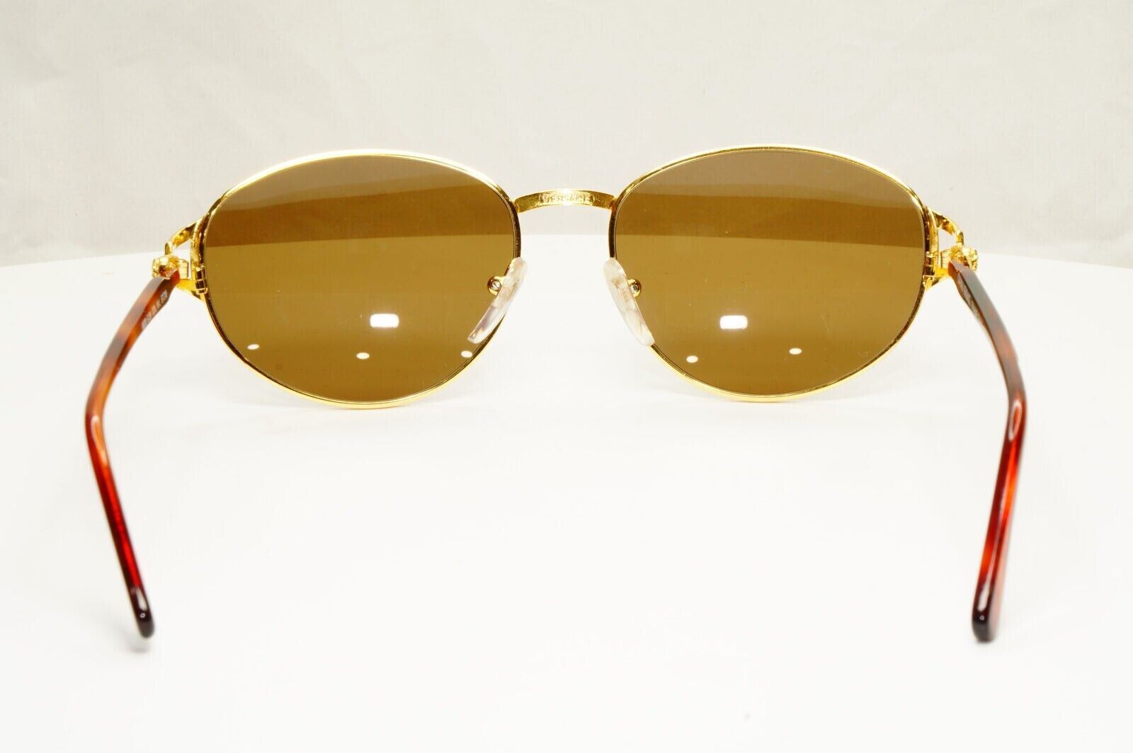 Gianni Versace Sunglasses 1995 Vintage Gold Medusa Brown Retro MOD G28 COL 19L