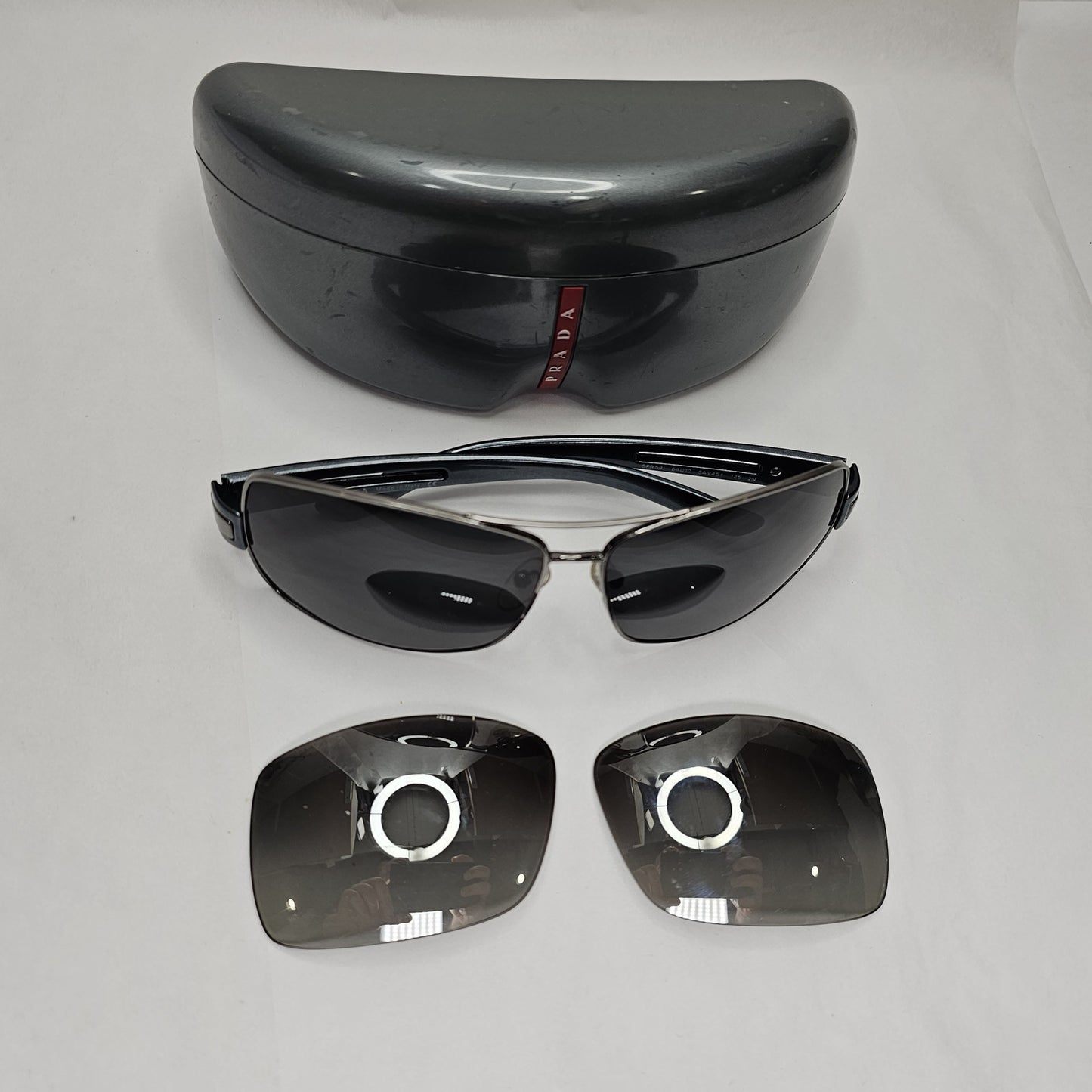 Prada Sunglasses 2011 Grey Metallic Silver Wrap PR54IS SPR 54I 5AV-4S1 131223