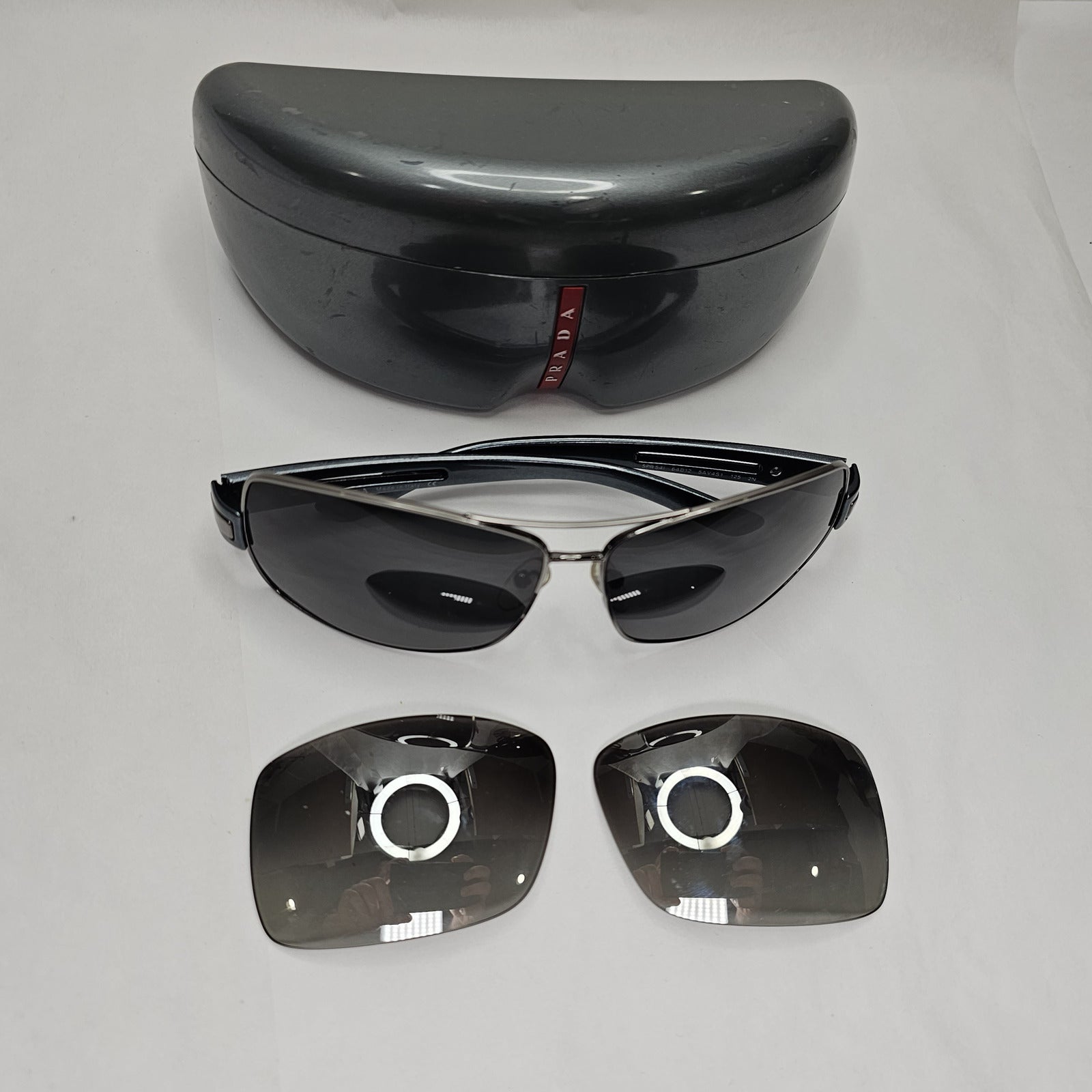 Prada Sunglasses 2011 Grey Metallic Silver Wrap PR54IS SPR 54I 5AV-4S1 131223